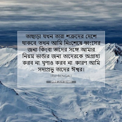 Picture 07 - লেবীয়া 26:44 BENIRV - তাছাড়া যখন তারা - Bible Verse Picture
