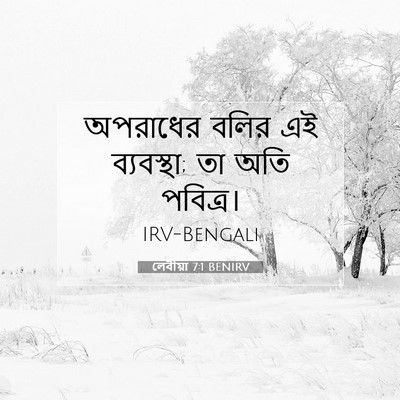 Picture 07 - লেবীয়া 7:1 BENIRV - অপরাধের বলির এই - Bible Verse Picture