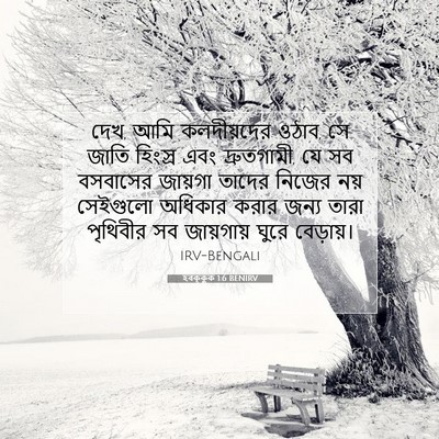 Picture 07 - হবক্কুক 1:6 BENIRV - দেখ, আমি কলদীয়দের - Bible Verse Picture