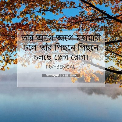 Picture 07 - হবক্কুক 3:5 BENIRV - তাঁর আগে আগে - Bible Verse Picture