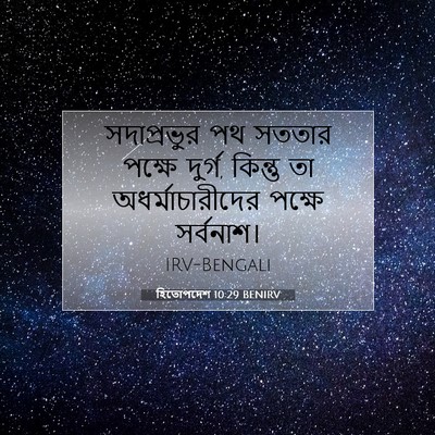 Picture 07 - হিতোপদেশ 10:29 BENIRV - সদাপ্রভুর পথ - Bible Verse Picture