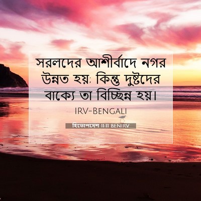 Picture 07 - হিতোপদেশ 11:11 BENIRV - সরলদের আশীর্বাদে - Bible Verse Picture