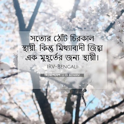 Picture 07 - হিতোপদেশ 12:19 BENIRV - সত্যের ঠোঁট - Bible Verse Picture