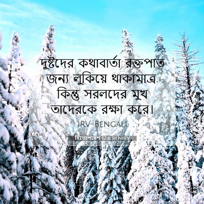 Picture 07 - হিতোপদেশ 12:6 BENIRV - দুষ্টদের - Bible Verse Picture