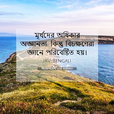 Picture 07 - হিতোপদেশ 14:18 BENIRV - মূর্খদের অধিকার - Bible Verse Picture
