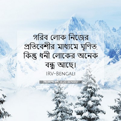 Picture 07 - হিতোপদেশ 14:20 BENIRV - গরিব লোক নিজের - Bible Verse Picture