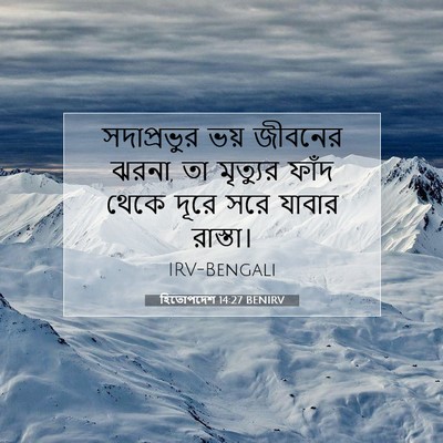 Picture 07 - হিতোপদেশ 14:27 BENIRV - সদাপ্রভুর ভয় - Bible Verse Picture