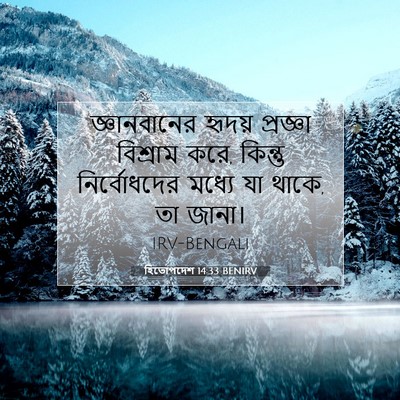 Picture 07 - হিতোপদেশ 14:33 BENIRV - জ্ঞানবানের হৃদয় - Bible Verse Picture