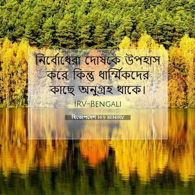 Picture 07 - হিতোপদেশ 14:9 BENIRV - নির্বোধেরা দোষকে - Bible Verse Picture