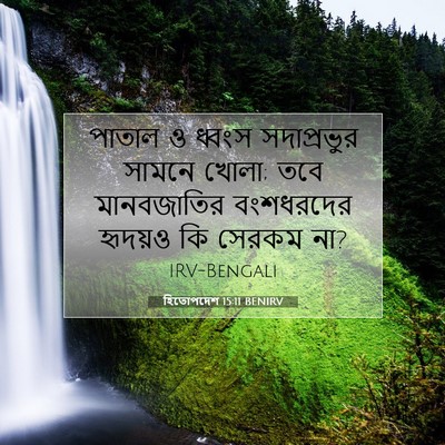 Picture 07 - হিতোপদেশ 15:11 BENIRV - পাতাল ও ধ্বংস - Bible Verse Picture