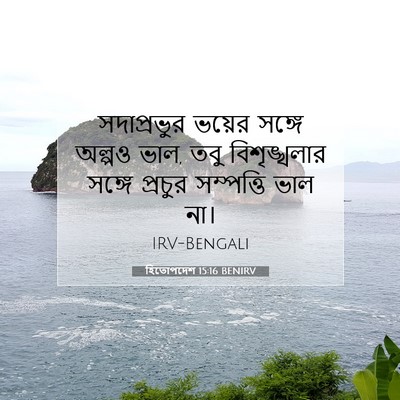 Picture 07 - হিতোপদেশ 15:16 BENIRV - সদাপ্রভুর ভয়ের - Bible Verse Picture
