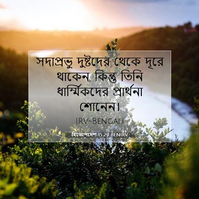 Picture 07 - হিতোপদেশ 15:29 BENIRV - সদাপ্রভু দুষ্টদের - Bible Verse Picture