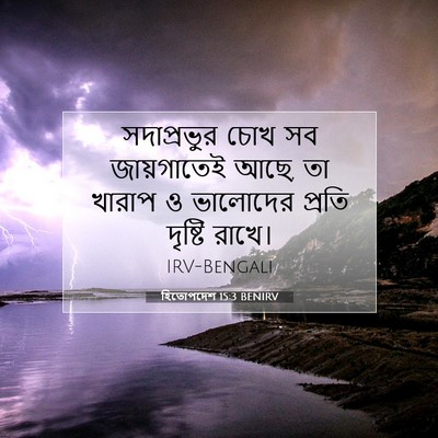Picture 07 - হিতোপদেশ 15:3 BENIRV - সদাপ্রভুর চোখ সব - Bible Verse Picture