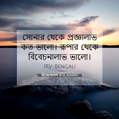 Picture 07 - হিতোপদেশ 16:16 BENIRV - সোনার থেকে - Bible Verse Picture