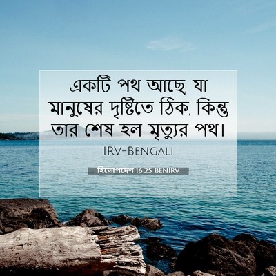 Picture 07 - হিতোপদেশ 16:25 BENIRV - একটি পথ আছে, যা - Bible Verse Picture