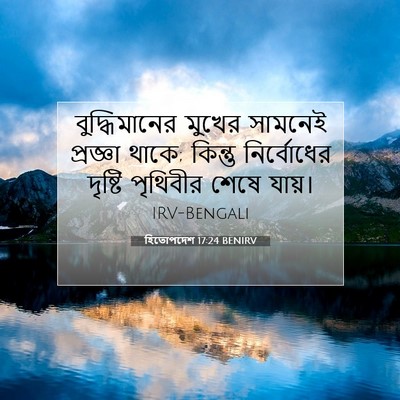 Picture 07 - হিতোপদেশ 17:24 BENIRV - বুদ্ধিমানের মুখের - Bible Verse Picture