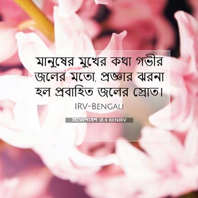 Picture 07 - হিতোপদেশ 18:4 BENIRV - মানুষের মুখের কথা - Bible Verse Picture