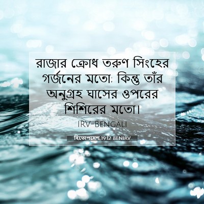 Picture 07 - হিতোপদেশ 19:12 BENIRV - রাজার ক্রোধ তরুণ - Bible Verse Picture