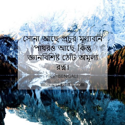 Picture 07 - হিতোপদেশ 20:15 BENIRV - সোনা আছে, প্রচুর - Bible Verse Picture