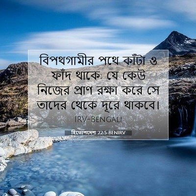 Picture 07 - হিতোপদেশ 22:5 BENIRV - বিপথগামীর পথে - Bible Verse Picture