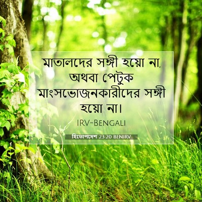 Picture 07 - হিতোপদেশ 23:20 BENIRV - মাতালদের সঙ্গী - Bible Verse Picture