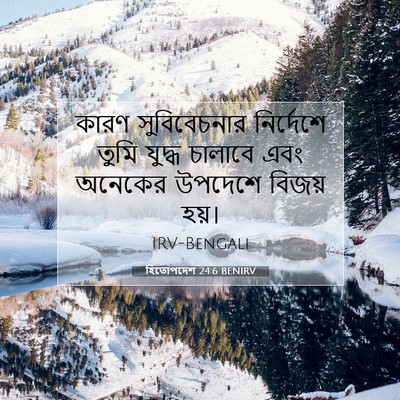 Picture 07 - হিতোপদেশ 24:6 BENIRV - কারণ সুবিবেচনার - Bible Verse Picture