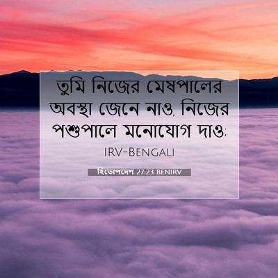 Picture 07 - হিতোপদেশ 27:23 BENIRV - তুমি নিজের - Bible Verse Picture