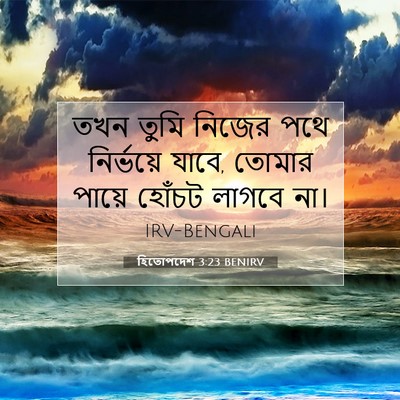 Picture 07 - হিতোপদেশ 3:23 BENIRV - তখন তুমি নিজের পথে - Bible Verse Picture