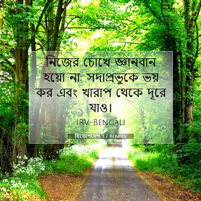Picture 07 - হিতোপদেশ 3:7 BENIRV - নিজের চোখে - Bible Verse Picture