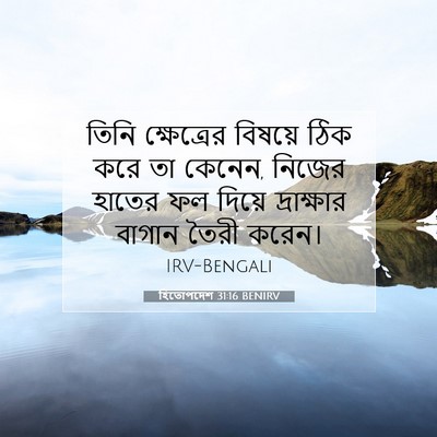 Picture 07 - হিতোপদেশ 31:16 BENIRV - তিনি ক্ষেত্রের - Bible Verse Picture