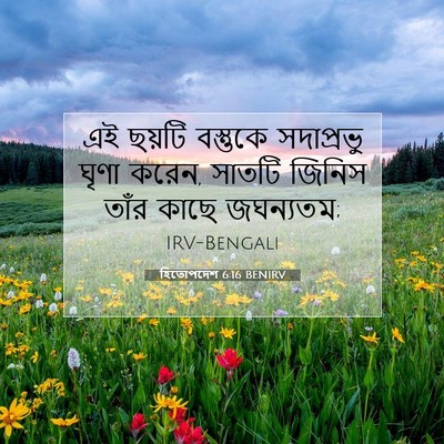 Picture 07 - হিতোপদেশ 6:16 BENIRV - এই ছয়টি বস্তুকে - Bible Verse Picture