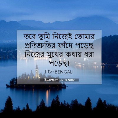Picture 07 - হিতোপদেশ 6:2 BENIRV - তবে তুমি নিজেই - Bible Verse Picture