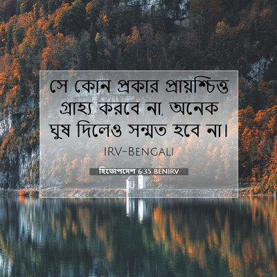 Picture 07 - হিতোপদেশ 6:35 BENIRV - সে কোন প্রকার - Bible Verse Picture