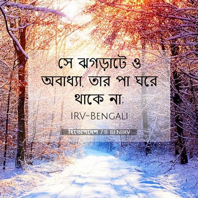 Picture 07 - হিতোপদেশ 7:11 BENIRV - সে ঝগড়াটে ও - Bible Verse Picture