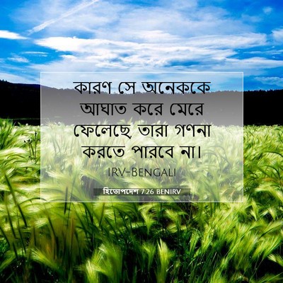 Picture 07 - হিতোপদেশ 7:26 BENIRV - কারণ সে অনেককে - Bible Verse Picture