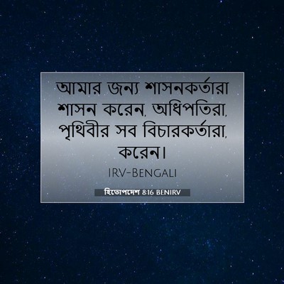 Picture 07 - হিতোপদেশ 8:16 BENIRV - আমার জন্য - Bible Verse Picture