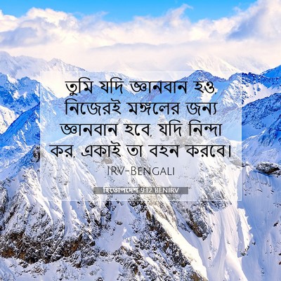 Picture 07 - হিতোপদেশ 9:12 BENIRV - তুমি যদি জ্ঞানবান - Bible Verse Picture