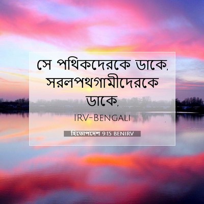 Picture 07 - হিতোপদেশ 9:15 BENIRV - সে পথিকদেরকে ডাকে, - Bible Verse Picture