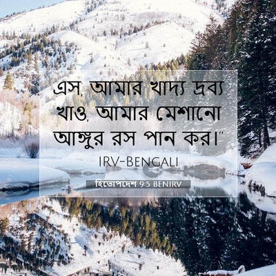 Picture 07 - হিতোপদেশ 9:5 BENIRV - এস, আমার খাদ্য - Bible Verse Picture