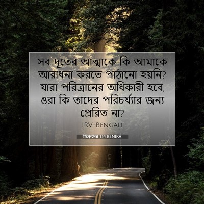 Picture 07 - হিব্রুদের 1:14 BENIRV - সব দূতের আত্মাকে - Bible Verse Picture