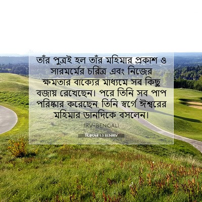 Picture 07 - হিব্রুদের 1:3 BENIRV - তাঁর পুত্রই হল - Bible Verse Picture