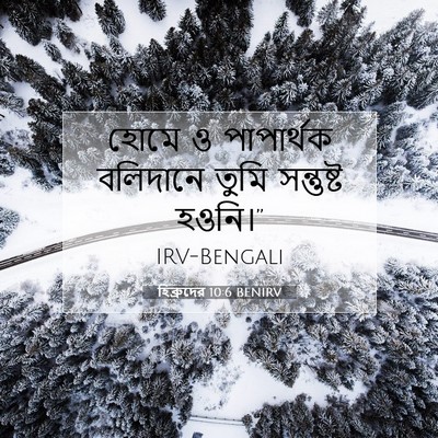 Picture 07 - হিব্রুদের 10:6 BENIRV - হোমে ও পাপার্থক - Bible Verse Picture
