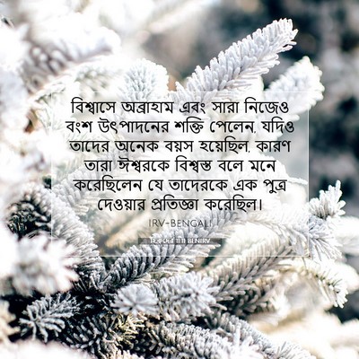 Picture 07 - হিব্রুদের 11:11 BENIRV - বিশ্বাসে অব্রাহাম - Bible Verse Picture