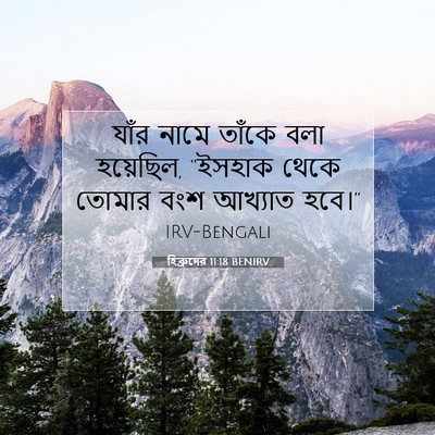 Picture 07 - হিব্রুদের 11:18 BENIRV - যাঁর নামে তাঁকে - Bible Verse Picture
