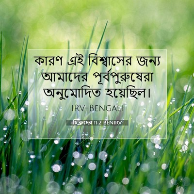 Picture 07 - হিব্রুদের 11:2 BENIRV - কারণ এই বিশ্বাসের - Bible Verse Picture