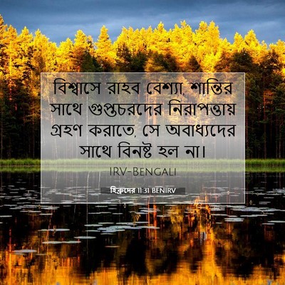Picture 07 - হিব্রুদের 11:31 BENIRV - বিশ্বাসে রাহব - Bible Verse Picture