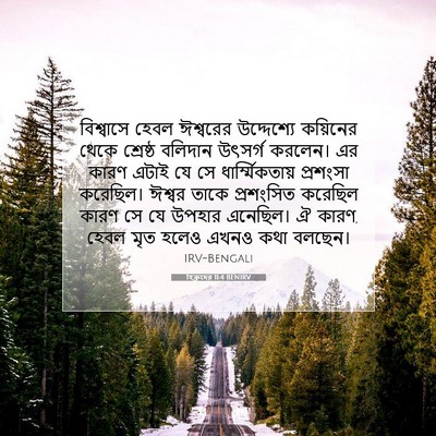 Picture 07 - হিব্রুদের 11:4 BENIRV - বিশ্বাসে হেবল - Bible Verse Picture