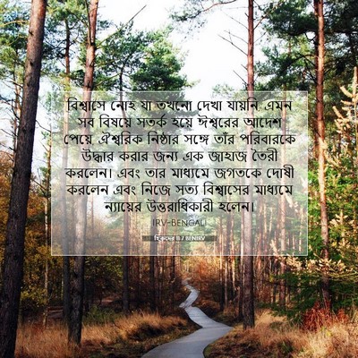Picture 07 - হিব্রুদের 11:7 BENIRV - বিশ্বাসে নোহ যা - Bible Verse Picture