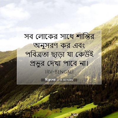 Picture 07 - হিব্রুদের 12:14 BENIRV - সব লোকের সাথে - Bible Verse Picture