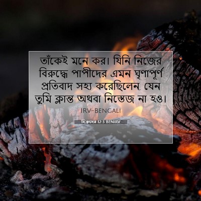 Picture 07 - হিব্রুদের 12:3 BENIRV - তাঁকেই মনে কর। - Bible Verse Picture